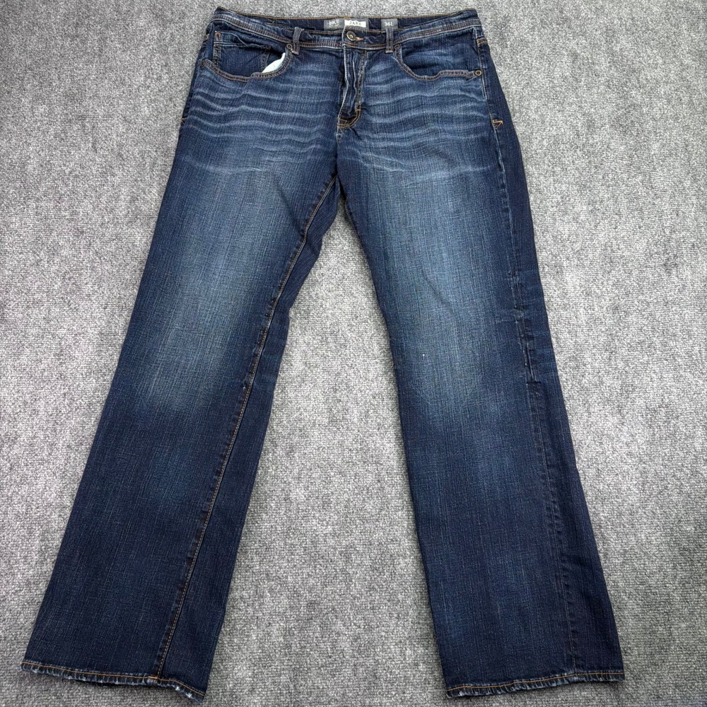 BKE Jeans Mens 36L (Fits 37x33.5) Dark Wash Jake Bootleg Stretch Denim